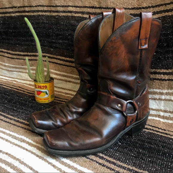 Mens Vintage Acme Harness Boots 